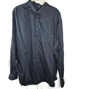 Men's Lorenzo Uomo 1969 Button-Front Gray Shirt Size Large Italy